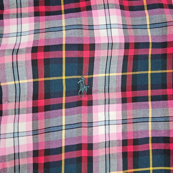 Ralph Lauren Blake Plaid Button Down Shirt Men's Medium Cotton Long Sleeve - Picture 4 of 7